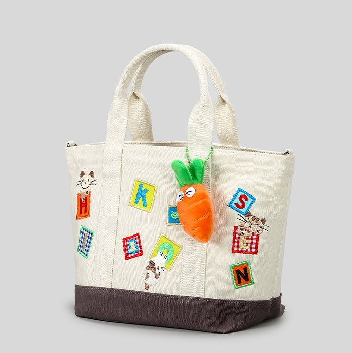 DEVA Canvas Tote Bag with Charm