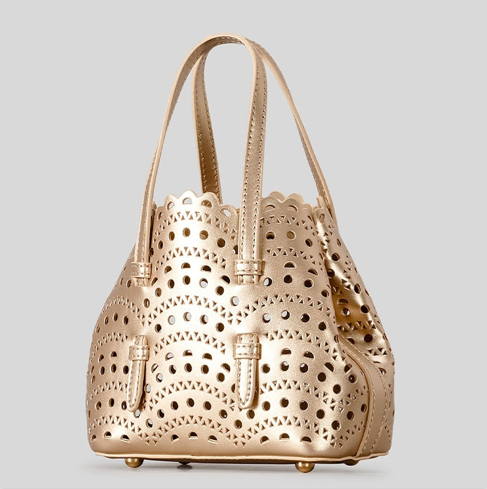 DEVA Small Carved Hollow Tote Bag