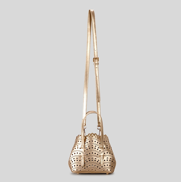 DEVA Small Carved Hollow Tote Bag