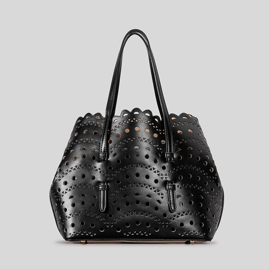 DEVA Middle Carved Hollow Tote Bag