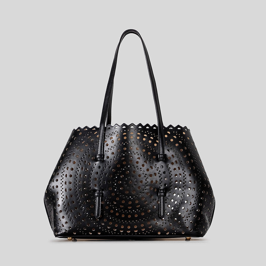 DEVA Large Carved Hollow Tote Bag