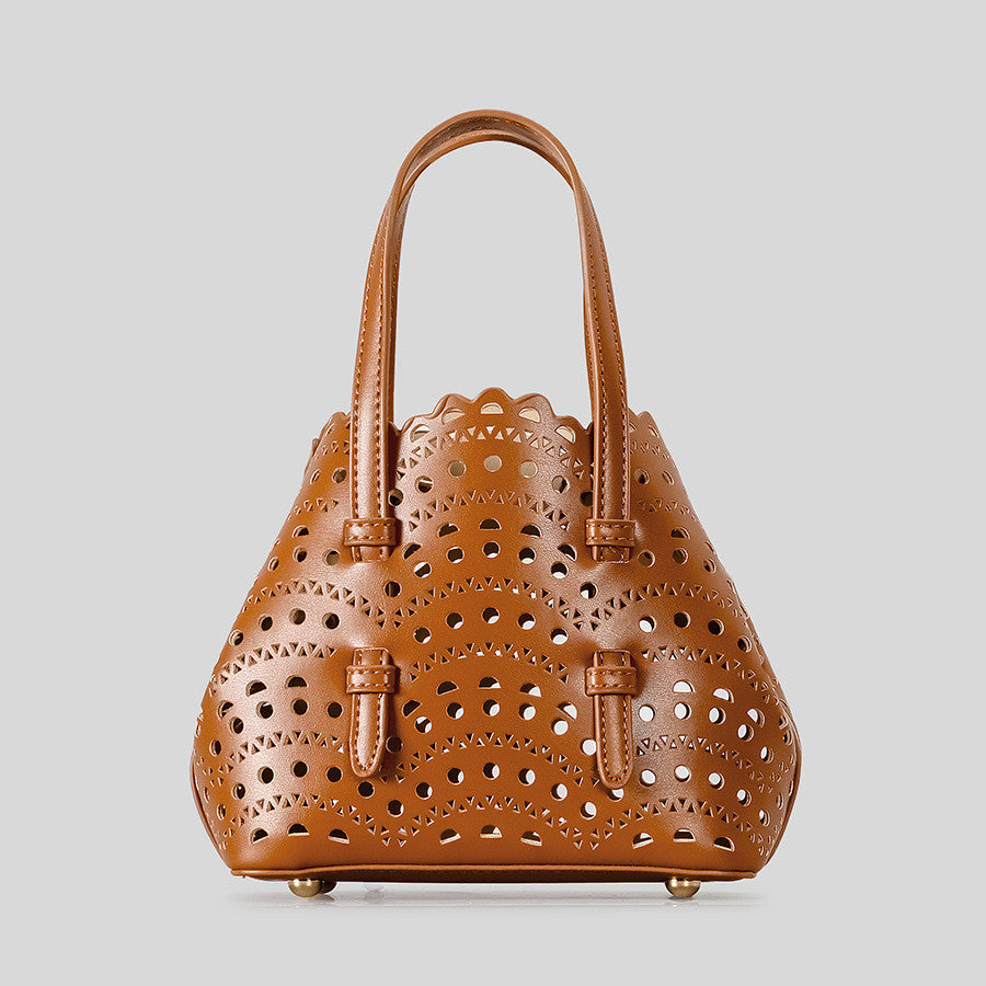 DEVA Small Carved Hollow Tote Bag