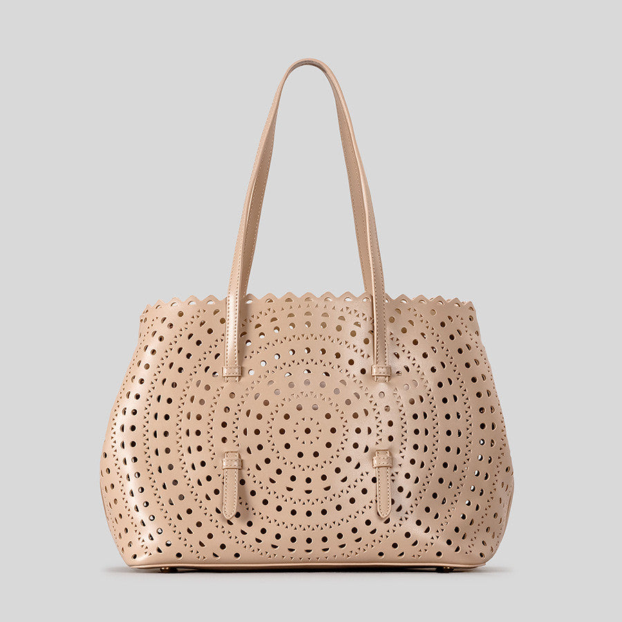 DEVA Large Carved Hollow Tote Bag