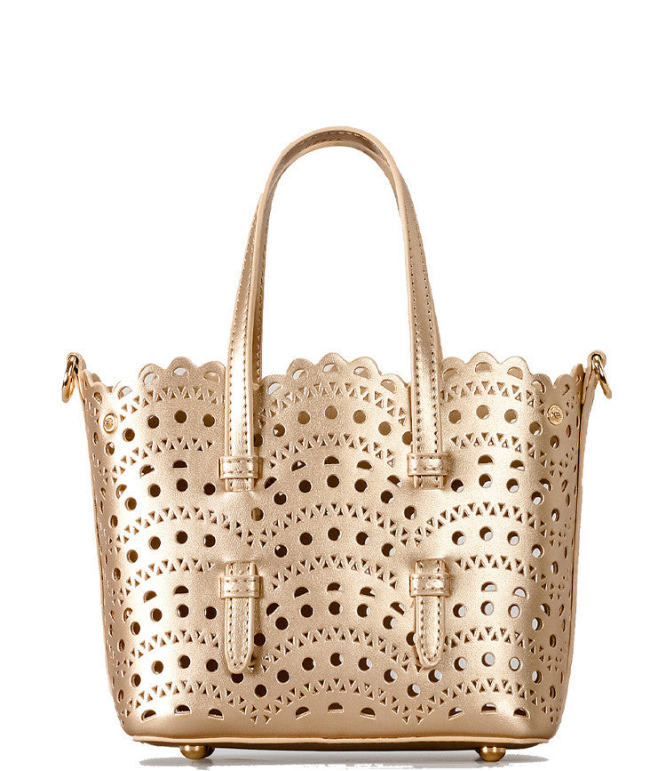 DEVA Small Carved Hollow Tote Bag