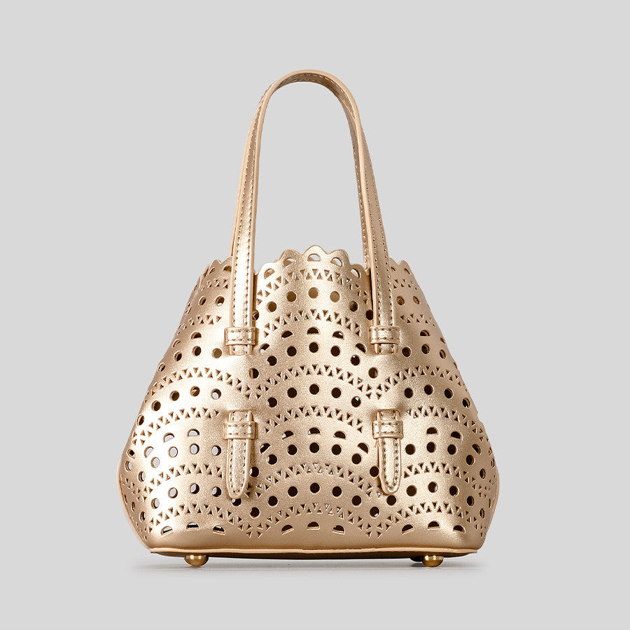 DEVA Small Carved Hollow Tote Bag