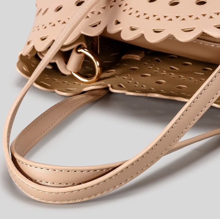 DEVA Middle Carved Hollow Tote Bag