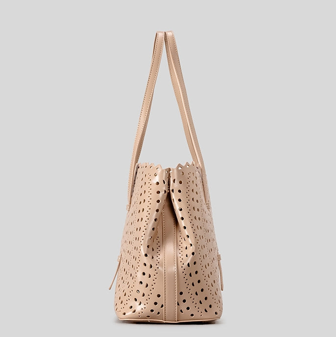 DEVA Large Carved Hollow Tote Bag