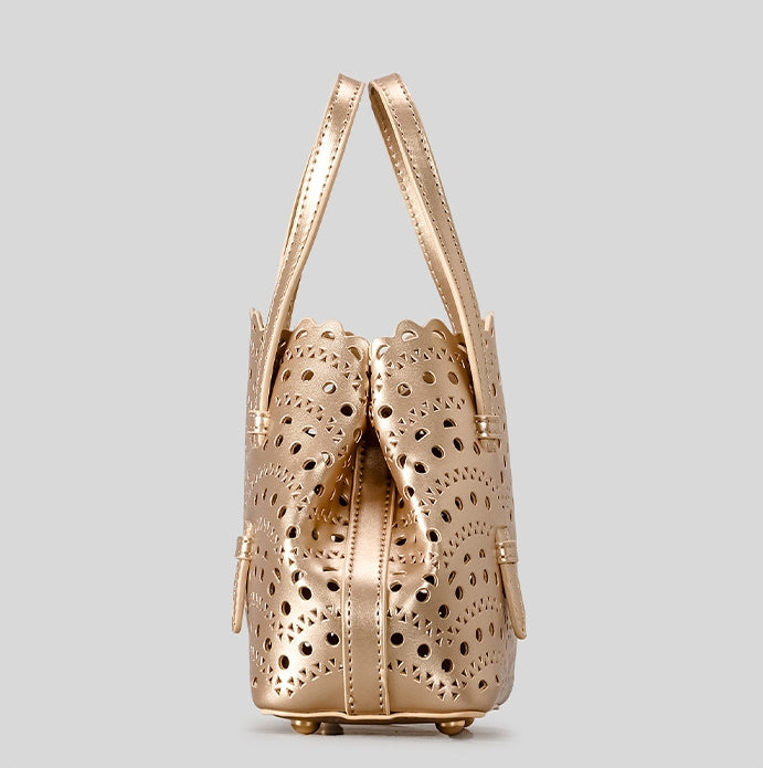 DEVA Small Carved Hollow Tote Bag