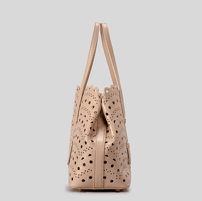 DEVA Middle Carved Hollow Tote Bag