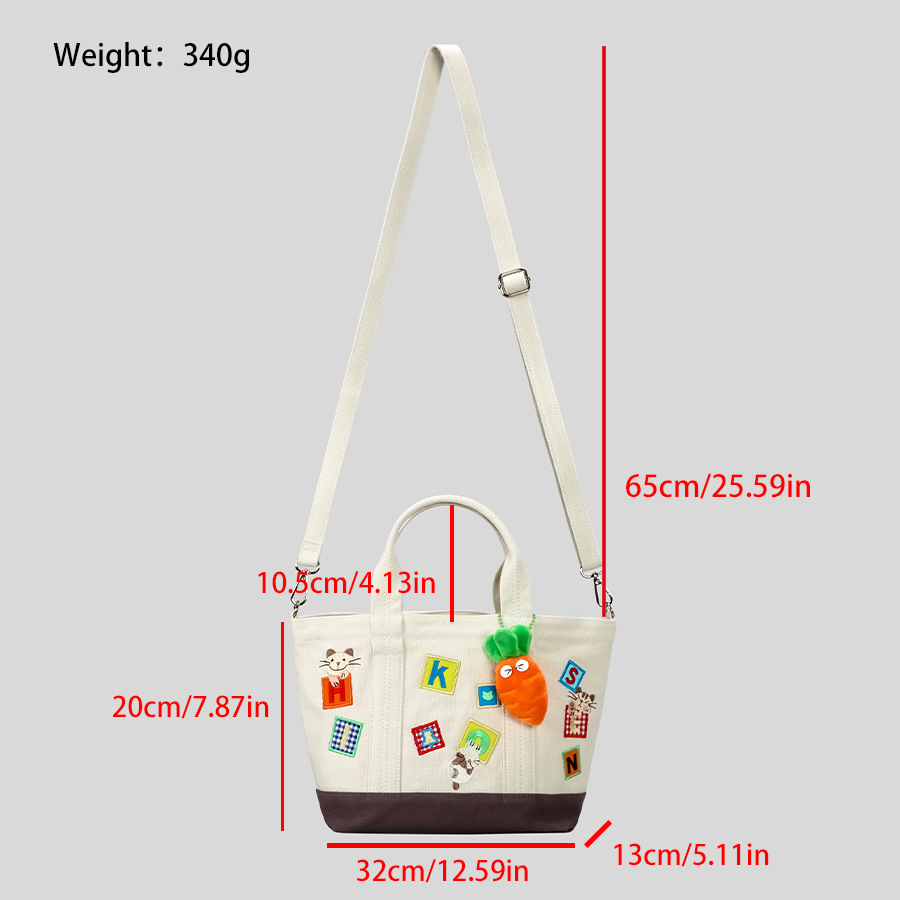 DEVA Canvas Tote Bag with Charm