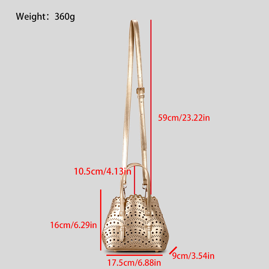DEVA Small Carved Hollow Tote Bag