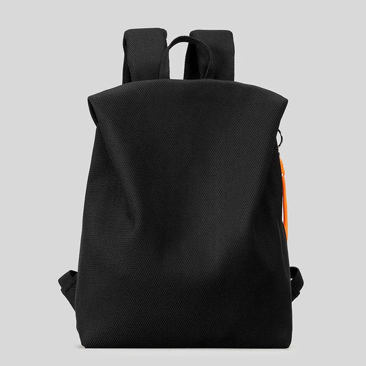 DEVA Mesh Canvas Backpack Black orange zip pull