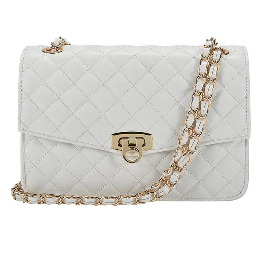 DEVA Quilted Chain Crossbody Bag Black