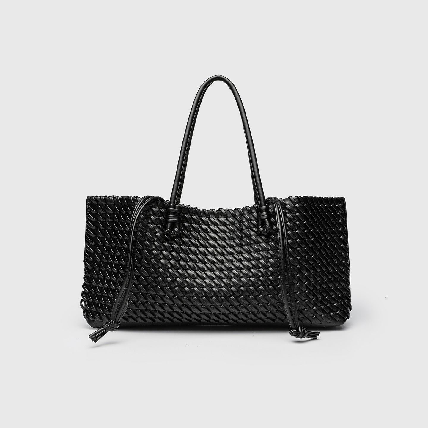 Woven PU Leather Tote Bag - Handwoven Women Bag | DEVA