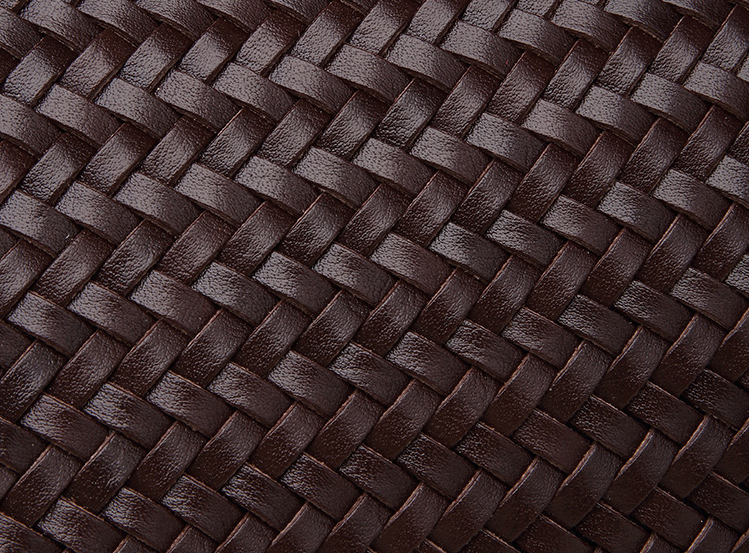 DEVA  Woven Leather Tote Bag Set with  Pouch