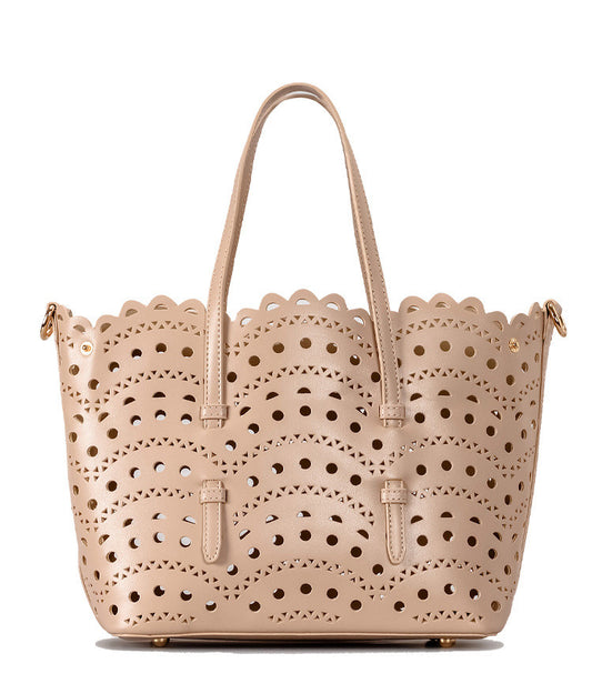 DEVA Middle Carved Hollow Tote Bag