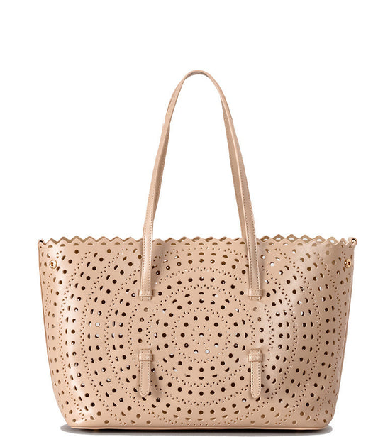 DEVA Large Carved Hollow Tote Bag
