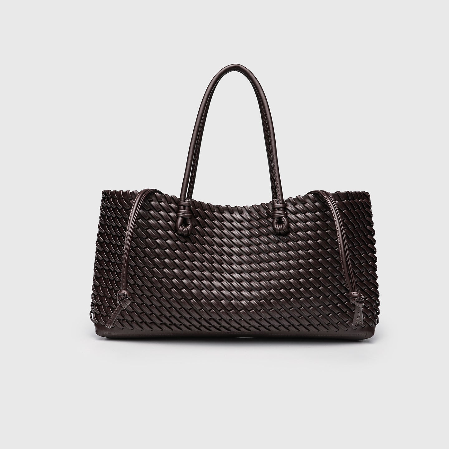 Woven PU Leather Tote Bag - Handwoven Women Bag | DEVA