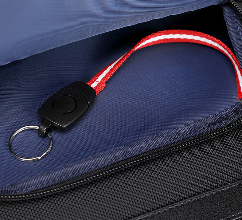 DEVA Black Nylon Business Backpack - Multi-Compartment Travel Laptop Bag