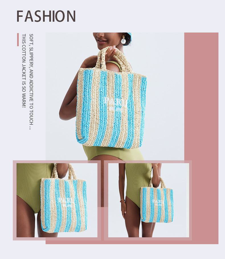 DEVA Straw Bag Beach Bag for Summer