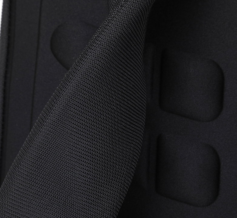 DEVA Black Nylon Business Backpack - Multi-Compartment Travel Laptop Bag