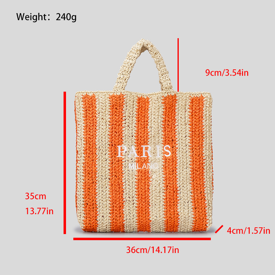 DEVA Straw Bag Beach Bag for Summer