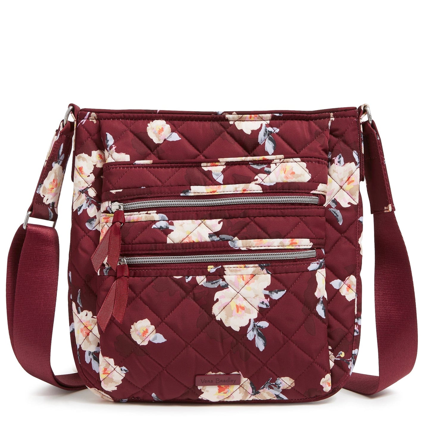 Triple Zip Hipster Crossbody Bag