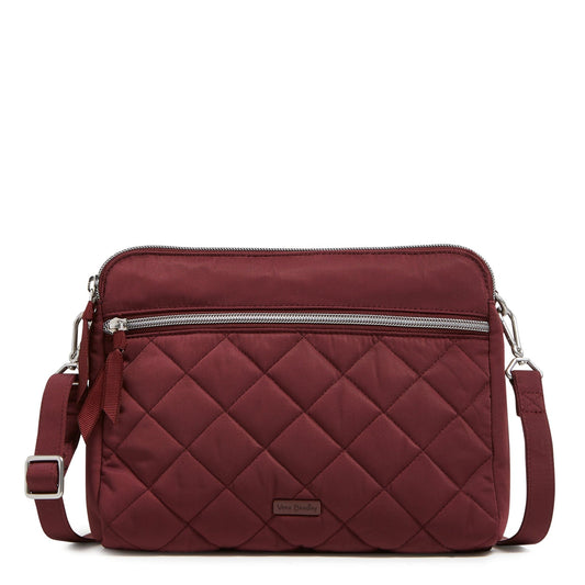 Triple Compartment Crossbody Bag