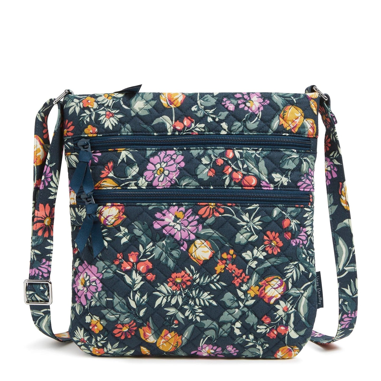 Triple Zip Hipster Crossbody Bag