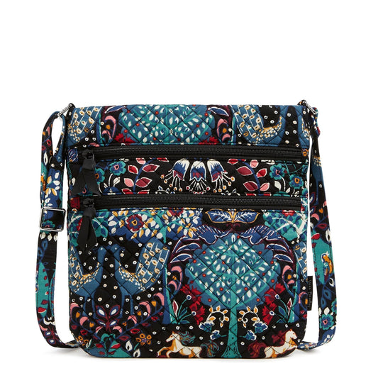 Triple Zip Hipster Crossbody Bag