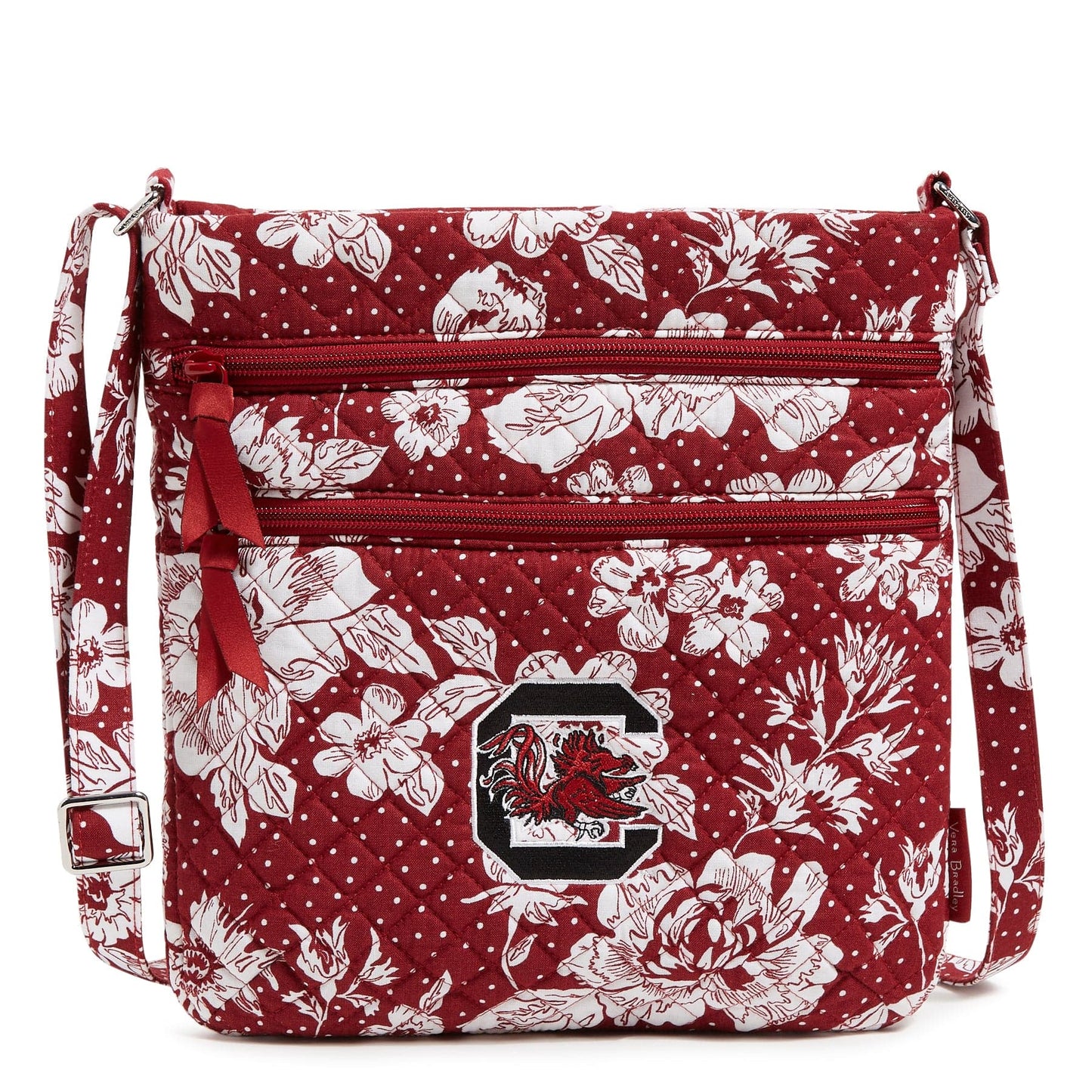 Collegiate Triple Zip Hipster Crossbody Bag