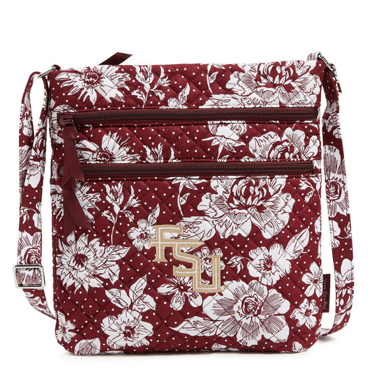 Collegiate Triple Zip Hipster Crossbody Bag