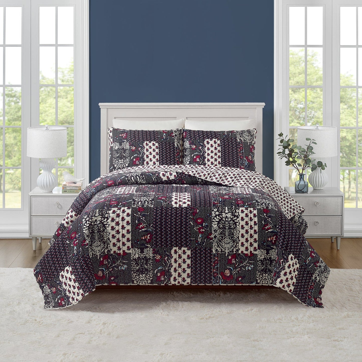 Perennials Patchwork Quilt Set, Twin